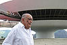 Brazilian architect Oscar Niemeyer, seen here in 2007 at the Museum of Modern Art he designed in Niteroi, Brazil, found inspiration in nature's crescents and spirals and built the capital of Brasilia on the empty central plains as a symbol of the nation's future. He won many international awards, including the Gold Medal from the American Institute of Architecture in 1970. Niemeyer died Dec. 5, 2012 at age 104.