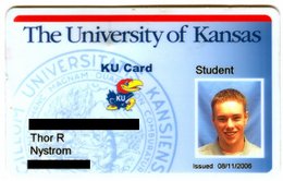 The picture for Nystrom's KUID was taken at the beginning of his freshman year in August 2003, before his weight gain. 
